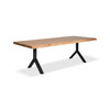 Brooks - Dining Table - Y Base - 40" x 79" - Teak Top - Black Base Brooks - Dining Table - Y Base - 40" x 79" - Teak Top - Black Base