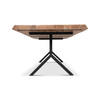 Brooks - Dining Table - Y Base - 40" x 79" - Teak Top - Black Base Brooks - Dining Table - Y Base - 40" x 79" - Teak Top - Black Base