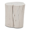Brooks - Solid Wood Stump - White Wash