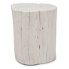 Brooks - Solid Wood Stump - White Wash