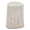 Brooks - Solid Wood Stump - White Wash