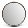 Elements - Samar Round Mirror - 23"Dia. - Vintage Silver