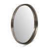 Elements - Samar Round Mirror - 39"Dia. - Vintage Silver