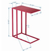 Elements - Tanu - C-Table Enamel Top End Table - Plum