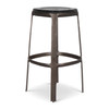 Marbelle - Alfie Marble Bar Stool - Fantasy Black/Bronze Finish