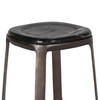 Marbelle - Alfie Marble Bar Stool - Fantasy Black/Bronze Finish