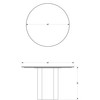 Marbelle - Martie 48" Dining Table - Toronto Sand Marble Finish