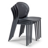 Metro - Bailey Side Chair - Set of 4 - Black Grey Seat