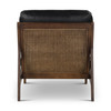 Metro - Carmelo Genuine Leather Accent Chair - Walnut/Black Genuine Leather