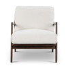 Metro - Carmelo Upholstered Accent Chair - Walnut/Cream Genuine Leather