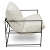 Metro - Trent Accent Chair - White Bouclé Upholstery