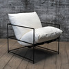 Metro - Trent Accent Chair - White Bouclé Upholstery