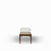 Modern Brazilian - Bello Bench - Noodles Natural Upholstery - Neutral Brown, Natural Frame