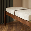 Modern Brazilian - Bello Bench - Noodles Natural Upholstery - Neutral Brown, Natural Frame