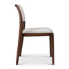 Modern Brazilian - Chloe - Side Chair - Fontana Natural Seat - Nogal Frame
