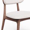Modern Brazilian - Claudia Side Chair - Harvest Natural Upholstery - Nogal Frame