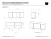 Modern Brazilian - Copany - Buffet - Nogal Frame - Black Doors