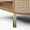 Modern Brazilian - Dinda - Bar Cart - Pecan Frame
