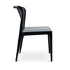 Modern Brazilian - Eloa - Cane Side Chair - Essence Grey Seat - Ebano Frame - Ebano Cane Webbing
