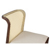 Modern Brazilian - Eloa - Cane Side Chair - Medley Ivory Seat - Nogal Frame - Natural Cane Webbing