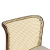 Modern Brazilian - Eloa - Cane Side Chair - Medley Ivory Seat - Nogal Frame - Natural Cane Webbing