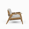 Modern Brazilian - Fly Accent Chair - Harvest Natural Upholstery - Nozes Frame