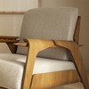 Modern Brazilian - Fly Accent Chair - Harvest Natural Upholstery - Nozes Frame