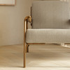 Modern Brazilian - Fly Accent Chair - Harvest Natural Upholstery - Nozes Frame