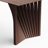 Modern Brazilian - Laguna - Wooden Top Dining Table - Nogal Frame