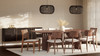 Modern Brazilian - Laguna - Wooden Top Dining Table - Nogal Frame