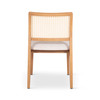 Modern Brazilian - Larissa Side Chair - Harvest Natural Upholstery - Damasco, Natural Frame