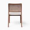 Modern Brazilian - Larissa Side Chair - Harvest Natural Upholstery - Nogal Frame