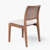 Modern Brazilian - Larissa Side Chair - Harvest Natural Upholstery - Nogal Frame