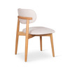 Modern Brazilian - Lucia Side Chair - Harvest Natural Upholstery - Damasco Frame