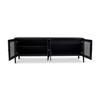 Modern Brazilian - Missione - Cane Buffet - Ebano Frame - Ebano Cane Webbing
