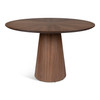 Modern Brazilian - Mona - Wooden Top Round Dining Table - Nogueira