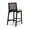 Modern Brazilian - Nardia - Cane Counter Stool - Bouclé Crafted Glaze Seat - Ebano Frame - Ebano Cane Webbing