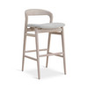 Modern Brazilian - Velma - Bar Stool - Bouclé Crafted Glaze Seat - Nevoa Frame