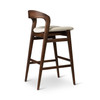 Modern Brazilian - Velma - Bar Stool - Medley Ivory Seat - Nogal Frame