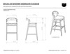 Modern Brazilian - Velma - Counter Stool - Essence Grey Seat - Ebano Frame