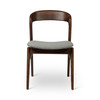 Modern Brazilian - Velma - Side Chair - Essence Grey Seat - Nogal Frame