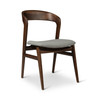 Modern Brazilian - Velma - Side Chair - Essence Grey Seat - Nogal Frame
