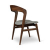 Modern Brazilian - Velma - Side Chair - Essence Grey Seat - Nogal Frame
