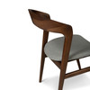 Modern Brazilian - Velma - Side Chair - Essence Grey Seat - Nogal Frame