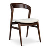 Modern Brazilian - Velma - Side Chair - Medley Ivory Seat - Nogal Frame