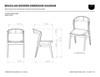 Modern Brazilian - Velma - Side Chair - Medley Ivory Seat - Nogal Frame