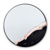 Relique - Darby Round Mirror - 23.5"Dia. - Raw Bronze Frame - Clear Glass