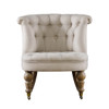 Amelie Tufted Linen Puff Slipper Chair