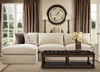 Casual Beige Belgian Linen Upholstered Sectional Sofa