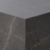 Modern Marble Plinth End Table - Grey Italian Marble